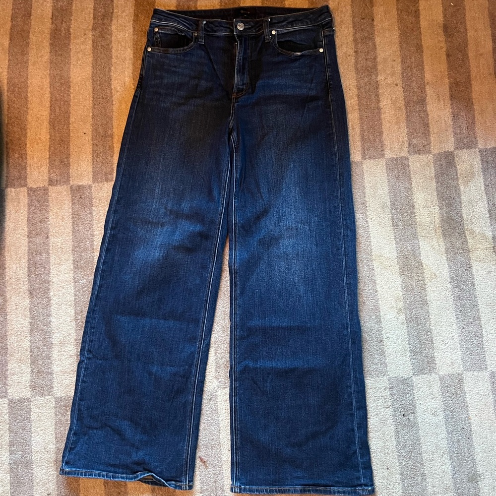 Like new: set of three Quince Women's Wide Leg - Black, Dark Blue, Light Blue - Picture 7 of 11